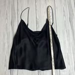ZARA NWOT Satin Effects Cowl Neck Tank with button low back size XL Black Photo 7