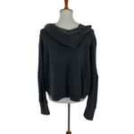 AS Revival Black Slouchy Hoodie Long Sleeve Pullover Loungewear Small Gray Photo 3