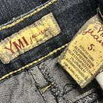 Ymi Y2K  Embroidered Low Rise Button Flap Pocket Capri Blue Jeans Size 5 Photo 12