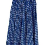 Unbranded Womens Bohemian Mirror Indian Pompom Tie Waist Flared Skirt Blue Small Photo 2