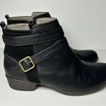 Rockport Womens Carly Strap Bootie Ankle Boots Side Zip Leather Size 7 Black. Black Photo 0