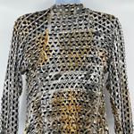 Alberto Makali  Open Cardigan Womens Top Sz S Boho Sheer Festival Animal Whimsy Photo 5