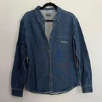 Vintage Nokia Denim Shirt Shacket Blue XL Photo 0