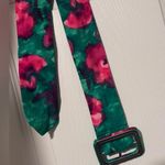 ZARA  Floral Artsy Bohemian Midi Dress Pink Green Belt Festival Balloon Sleeve Photo 6