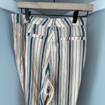 Chaser NWT Silky Basics Tapered Leg Pants Size S Multi Color Striped Tied Ankle Photo 6