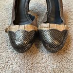 Anthropologie Miss Albright Brown and Gold Textured Heels Size 9 Photo 1