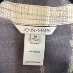 John Mark  Artsy Tunic Womens Size M Viscose Long Sleeve‎ Patchwork Full Button Photo 2