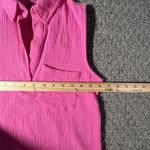 Love Note One Note Sleeveles‎ Collared V-Neck  Cotton Pullover Shirt Size Small Photo 4