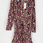 Adore Me NWT Multicolor Floral Long Sleeve Ruffle Cali Dress Size Large Photo 0