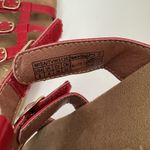 Vionic  Cherry Red Patent Misa Adjustable Hook & Loop Slide Comfort Sandals 8 Photo 4