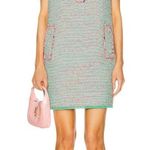 Etro Collared Shirt Dress in Green Pink 38 New Womens Tweed Boucle Mini Size undefined Photo 0