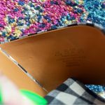 J. McLaughlin Tribeca Navy Blue White Gingham Plaid Cross Strap Sandal Heels 8.5 Photo 3