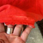 ZARA  orange linen shacket size large oversized Photo 7