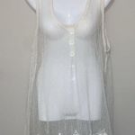 Simply Noelle  Cream Colored Fish Net Swim Cover Up Sz XL Photo 0