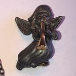 Angel Pins & Charm Colorful Boho Brooch Pewter Shoulder Pin Silver Tone Charm Photo 4