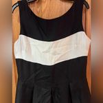 Kate Spade Colorblock Gayle Fit & Flare Cotton Silk Dress Black & Cream Size 8 Photo 7