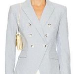 Veronica Beard  Miller Seersucker Striped Dickey Jacket Blue/White Sz 4 Photo 0