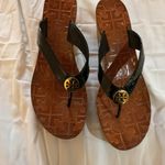 Tory Burch Thora Patent Cork Wedge Thong Sandals Size 9 Photo 1