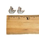 Sam Edelman NEW - Shiny Silver & Clear Pave Rhinestone Chevron Arrow Boho Chic Stud Earrings Photo 1