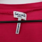 Splendid  V Neck Dolman Sleeve Top Raspberry Pink Cotton Size Small Photo 2