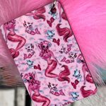 Sassy Mermaid Pink Keychain With Faux Fur Pom Photo 1