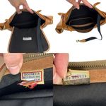 Dooney & Bourke VTG Canvas & Leather Hobo Large Crossbody Bag Tan Brown Photo 14