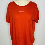 PINK - Victoria's Secret  Oversized Love You Tee-Shirt- Small- Rust Photo 0