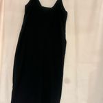 H&M  Black Sleeveless V-Neck Sheath Midi Dress Photo 3