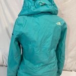 The North Face Snowboarding Coat Women Size Medium Green/Blue EUC Photo 2
