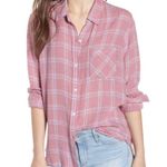Rails ‎ Charli Linen Blend Dusty Rose Check Plaid XS Photo 0