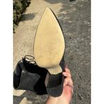 Unbranded Women's 4 Inch Block Heeled‎ Suede Lace Up Boots With Size Zipper Black Photo 5