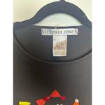 Victoria Jones Vintage  Halloween Beaded Long Sleeve Black Tee Size Large L Photo 2