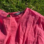 ZARA  | Hot Pink Belted Romper Photo 3