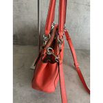 Coach Mini Christie CarryAll Crossgrain Leather Handbag Crossbody Coral EUC Photo 2