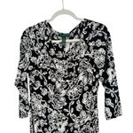 Ralph Lauren Lauren  Black White Floral Faux Wrap Dress Career Work Womens 12 Photo 1
