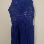 Morgan & Co Blue/Indigo lace formal dress Photo 4