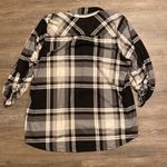New York Laundry  Black Plaid Henley Button Tunic Top Size 3X Photo 1