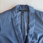 White House | Black Market WHBM Slate Blue Slip On Belted Blazer Jacket Size 12 Photo 5