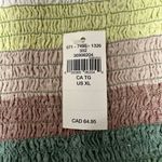 Aerie Sz XL Side Cut Out Mini Sundress Green Yellow Red Ivory Linen Blend Dress Photo 3