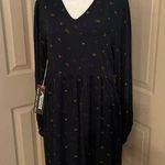 Mountain Khakis women’s long sleeve navy Marigold pull over dress w/ belt. Sz S. Blue Photo 0