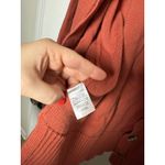 Loft  Orange Rust Burnt Orange Oversized Button Slouchy Cardigan Sweater MED Photo 4