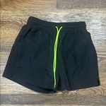 Black Shorts with Neon Green Drawstring Size M Photo 0