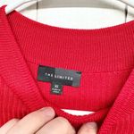 The Limited  Dress Women Sz XS Long Sleeve Red Knee Length Rib Tight Knit Sweater Photo 1