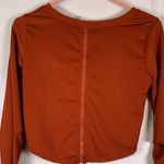 FP Movement Free People Orange Ribbed Long Sleeve Size MED EUC #2795 Photo 2