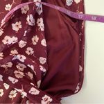 Papaya Burgundy Floral Blouse EUC Size S Photo 10