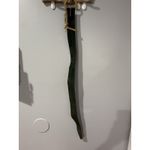 Vintage Dame Belt and Bag Green Suede Leather Belt Size L Womens Genuine 36.5" Blue Photo 8