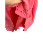 Rachel Parcell Rachel Parcel Linen Coral Pink Eyelet Button Midi Skirt Large Beachy Romantic Photo 2