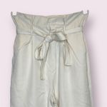 Reformation Norman pant Cream color Belted Paperbag Tie Ankle Pant sz 6 Photo 7