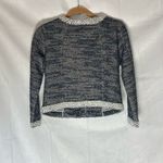 Anthropologie Isani Beaded Navy Cropped Blazer Sweater Size Small Photo 1