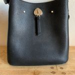 Kate Spade BLACK LEATHER TRIPLE COMPARTMENT BUCKET SHOULDER BAG Photo 2